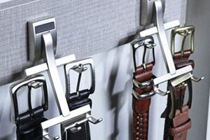 Explore our custom closet wall mount belt racks.