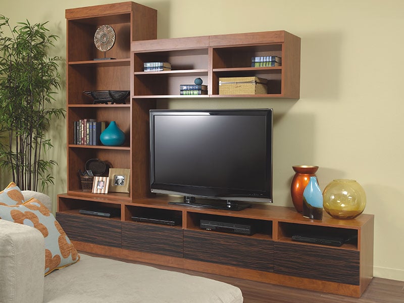 Considering a custom media console? More Space Place can help you design your ideal custom media center.