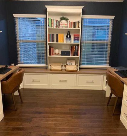 White Shaker Office for Two