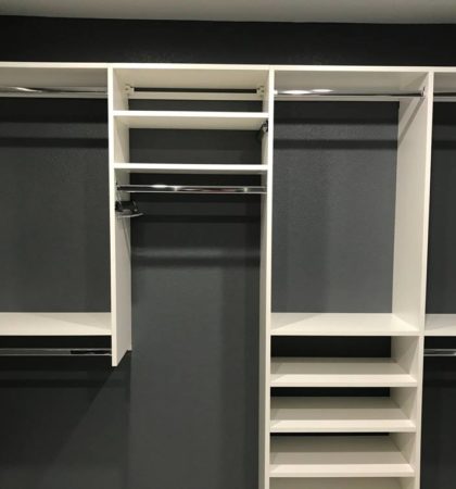 White and High Gloss Walk-In Closet