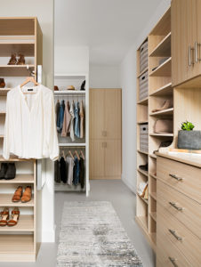 Closet system with drawers in summer breeze