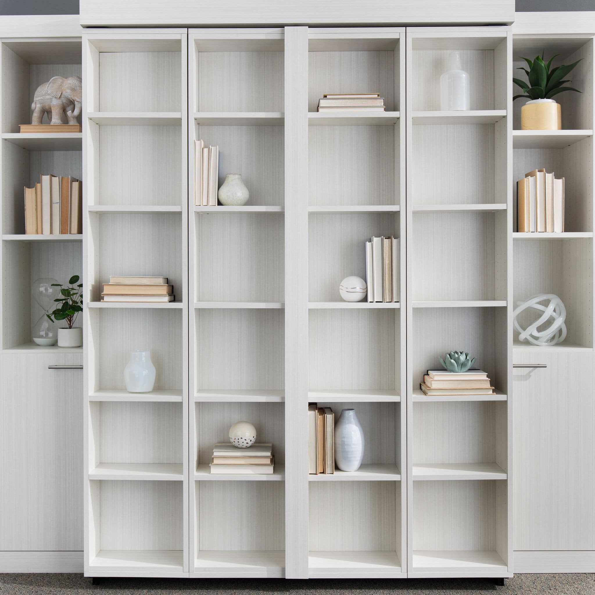 The Madison is a stylish bookcase by day and a cozy sleeper at night. The bookcase doors swing open to reveal the Wall bed inside. Learn more about our Murphy bed San Antonio Texas, showroom.