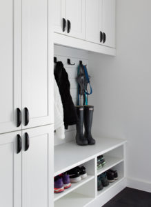 Leave your belongings and worries at the door with this organized mudroom space.
