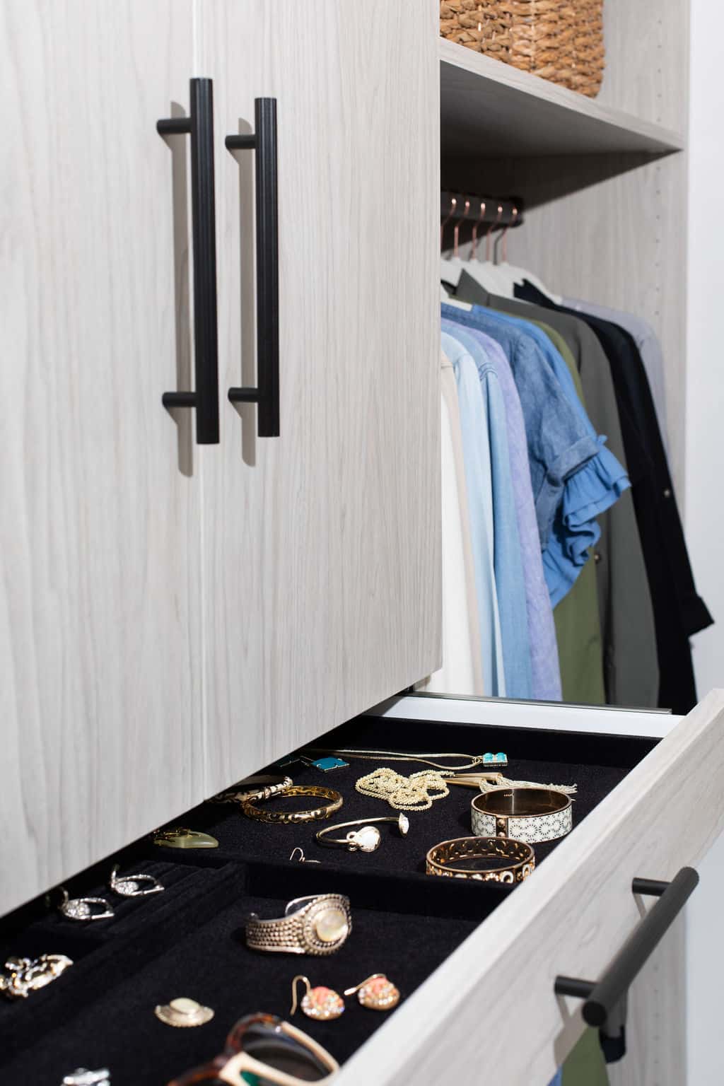 Our custom closet home systems are fully adjustable and include accessories and lighting to enhance the look and function of your space. Contact a More Space Place designer to transform your closet today.