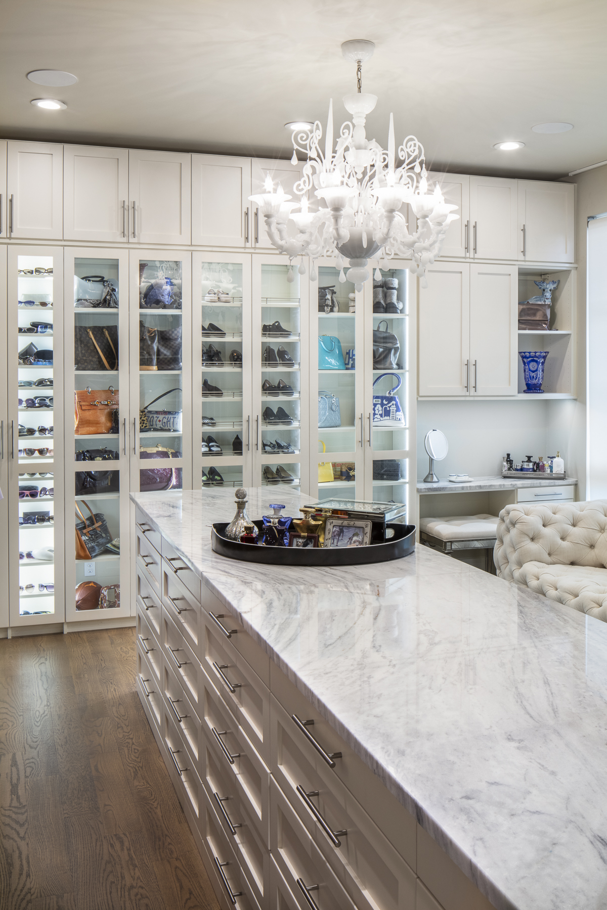 More Space Place can show you the advantages of a custom designed closet or storage solution. Our custom closet home systems are fully adjustable and include accessories and lighting to enhance the look and function of your space. Contact a More Space Place designer to transform your closet today.