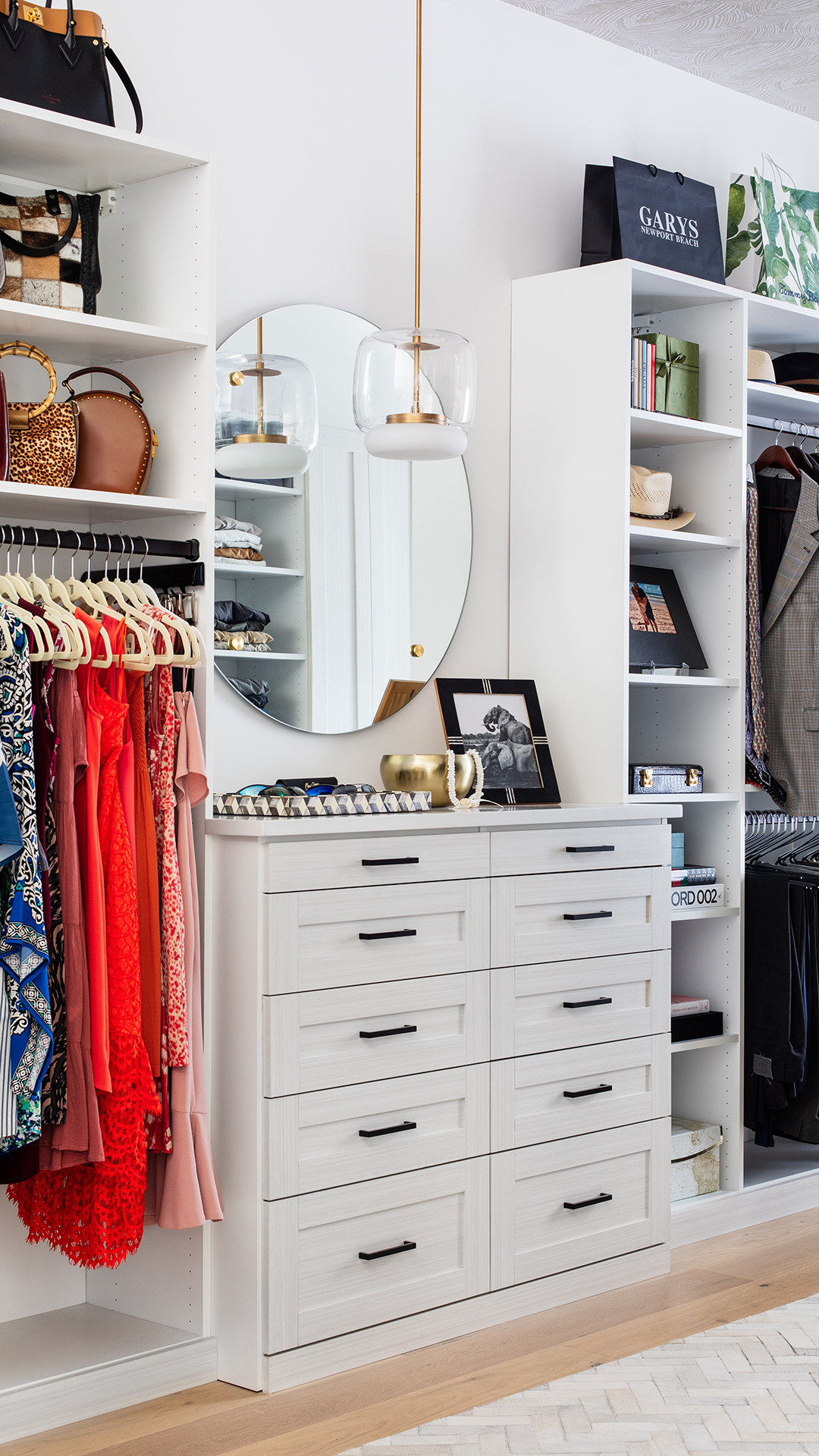 Our custom closet designs are flexible, functional, and stylish, creating a unique space in your home. Choose from accessories and features that heighten the look and functionality, individualized just for you. Include lighting, mirrors, dresser drawers and hampers to fully outfit your space. Discover versatile solutions for your home today!