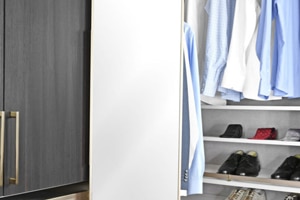 Rotating sliding mirror | More Space Place Austin