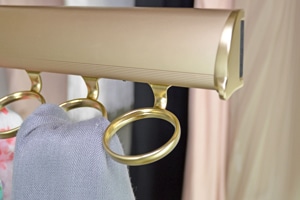 Sliding scarf rack | More Space Place Austin